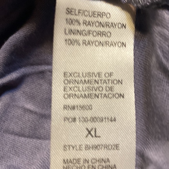 NWT Democracy Slate Blue Tank w Raised Dots Tie on back Stretch top underneath - Picture 12 of 12